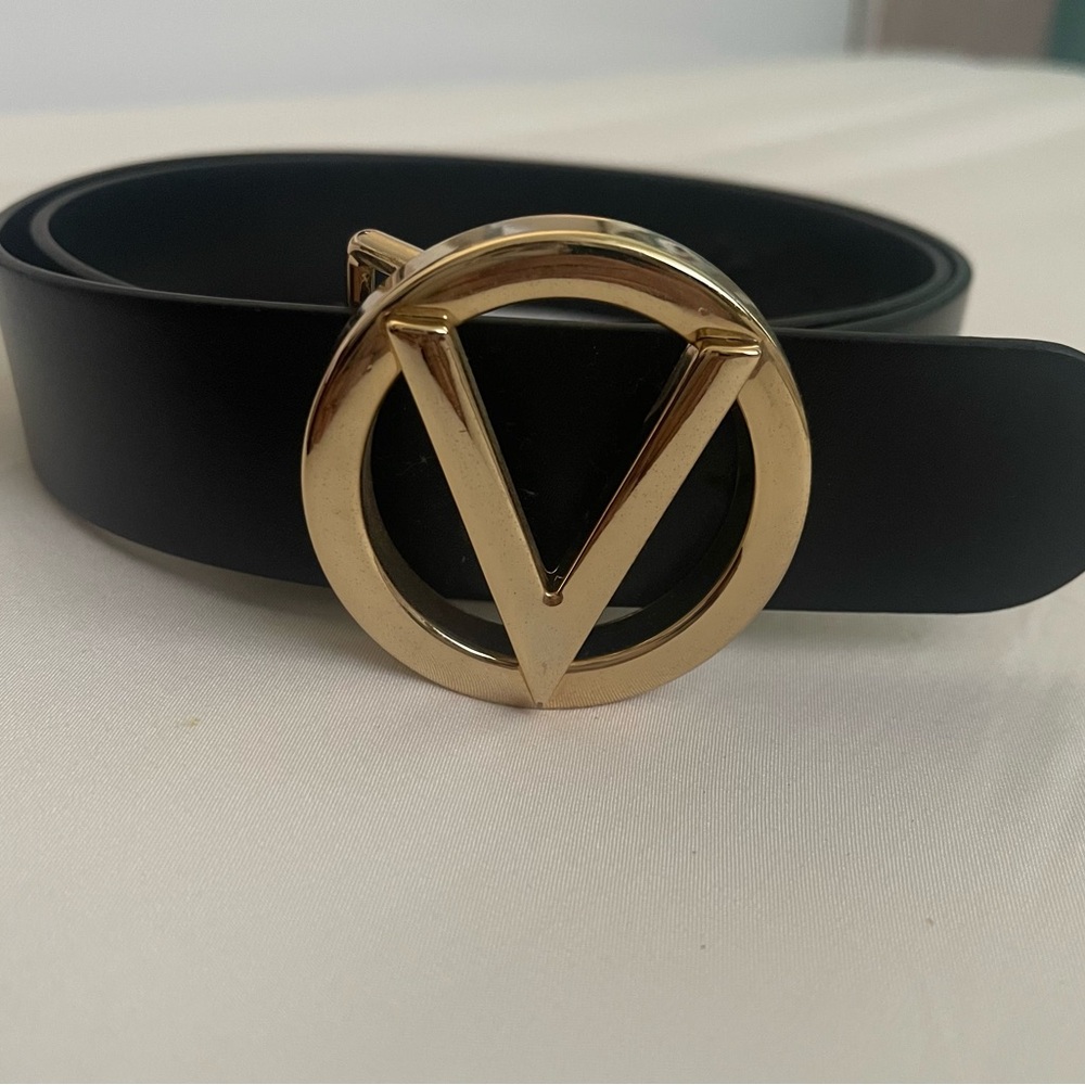Valentino Black and Gold Belt